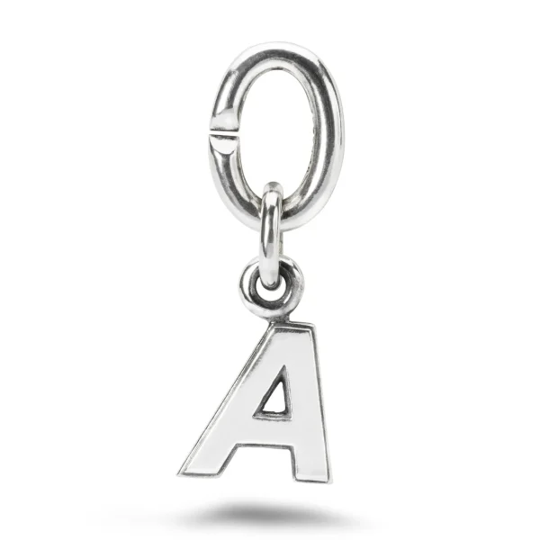 A, Silver Link Charm