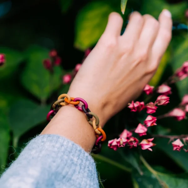 Autumn Rainbow Silver Bracelet