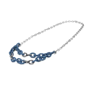 Bold Blue Chain Necklace