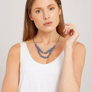 Bold Blue Chain Necklace