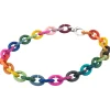 Bright Rainbow Silver Choker