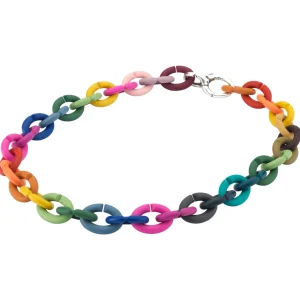 Bright Rainbow Silver Choker