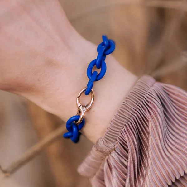 Cobalt Blue Bronze Bracelet