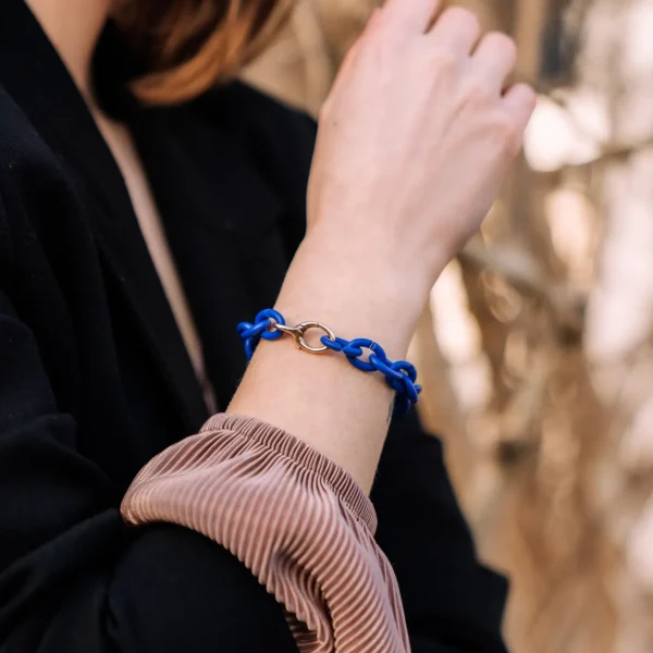 Cobalt Blue Bronze Bracelet