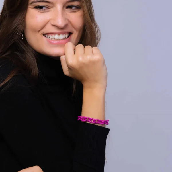 Fuchsia Silver Bracelet