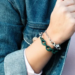 Keen Green Chain Bracelet, 19 cm