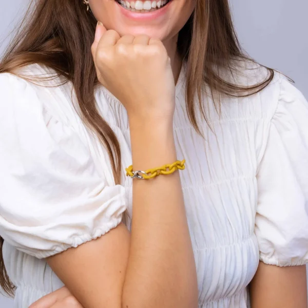 Mellow Yellow Silver Bracelet