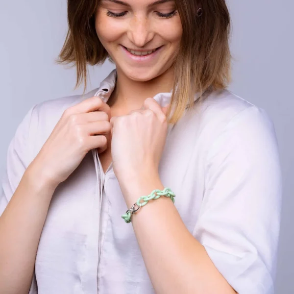 Mint Green Silver Bracelet