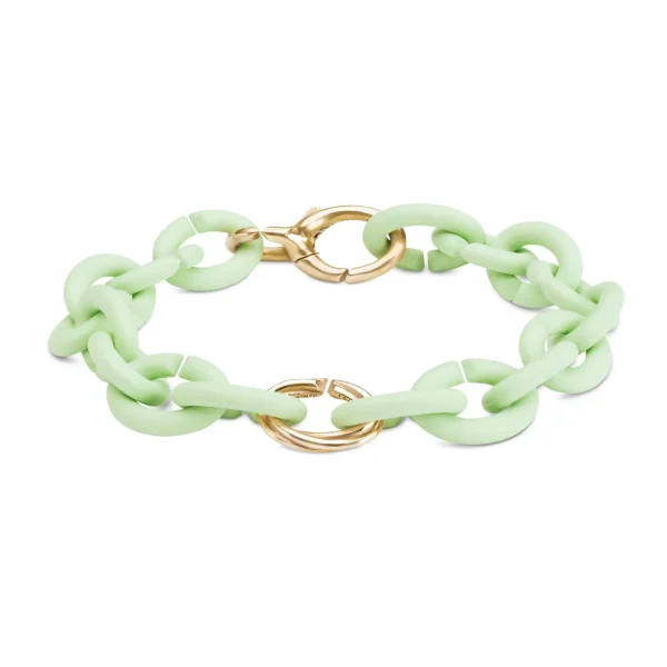 Mint Green Triple Tangle Bronze Bracelet