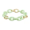 Mint Green Triple Tangle Pop Bronze Bracelet