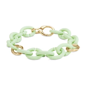 Mint Green Triple Tangle Pop Bronze Bracelet