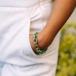 Pale Green Bronze Bracelet