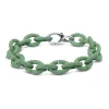 Pale Green Silver Bracelet