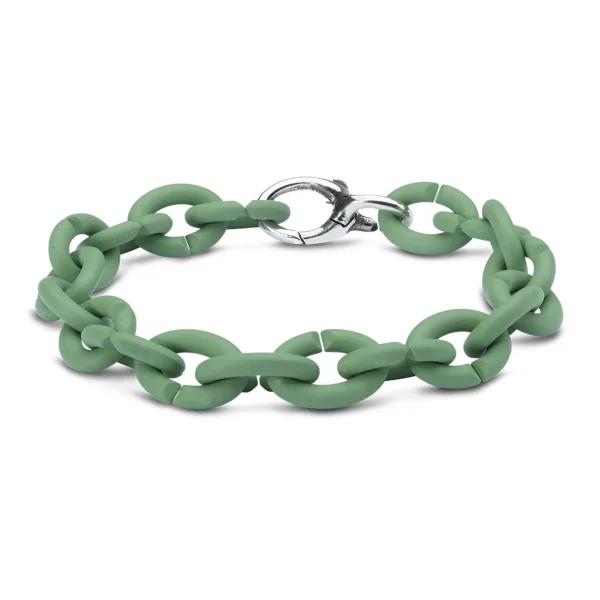 Pale Green Silver Bracelet