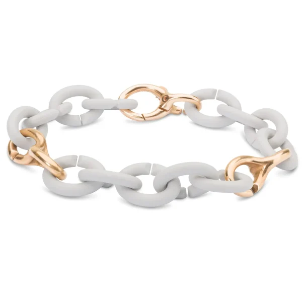 Pale Grey Pop Bronze Bracelet