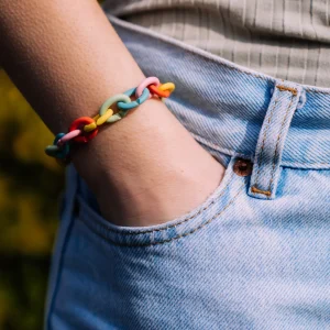 Pastel Rainbow Bronze Bracelet