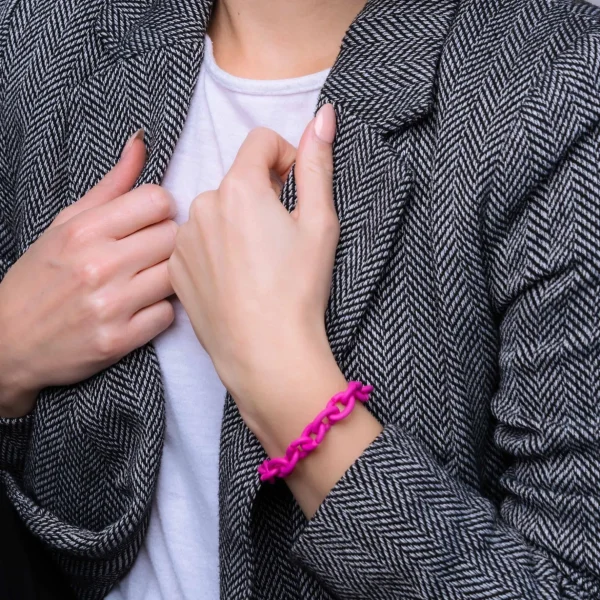 Pink Silver Bracelet