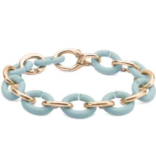 Sky Blue Half Bronze Bracelet