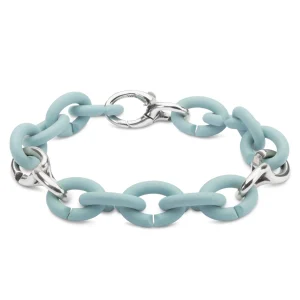 Sky Blue Pop Silver Bracelet