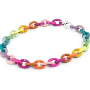 Smooth Rainbow Silver Choker