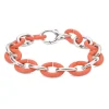 Soft Apricot Half Silver Bracelet