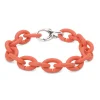 Soft Apricot Silver Bracelet