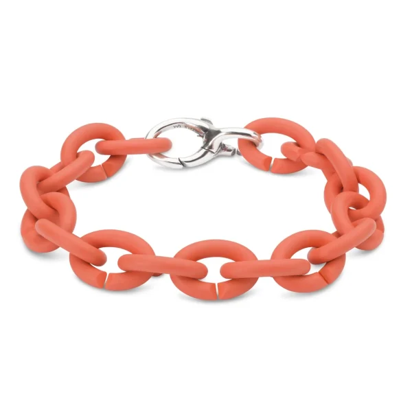 Soft Apricot Silver Bracelet