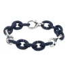 Steel Blue Pop Silver Bracelet