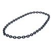 Steel Blue Rubber Necklace