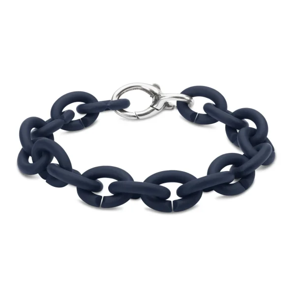 Steel Blue Silver Bracelet