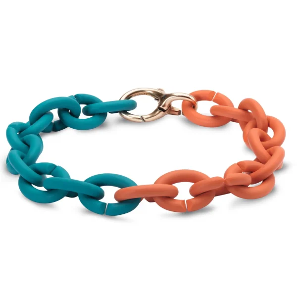 Turquoise Apricot Rubber Bracelet